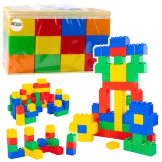 LEAN Toys Zestaw Duże Klocki Konstrukcyjne W Torbie Kolorowe 28,5x9x9 cm 12el.