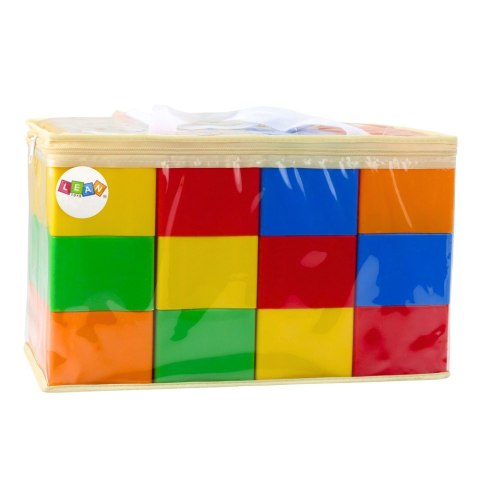 LEAN Toys Zestaw Duże Klocki Konstrukcyjne W Torbie Kolorowe 28,5x9x9 cm 12el.