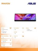 Monitor 14 cali PA147CDV BK/5MS/EU/HDMI+TYPEC*2 Asus