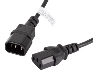 Przedłużacz kabla zasilającego IEC 320 C13 - C14 1.8M czarny Lanberg