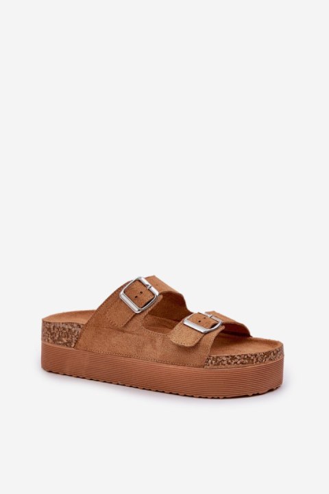 Sandał Klapki Model Aramia 24SD21-7310 Camel - Step in style Sandał Klapki Model Aramia 24SD21-7310 Camel - Step in style