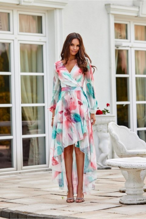 Sukienka Model Carlotta SUK0412-48D Multicolor - Roco Fashion Sukienka Model Carlotta SUK0412-48D Multicolor - Roco Fashion