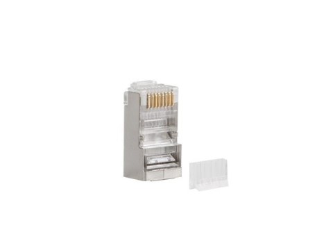 Wtyk sieciowy RJ45 8P8C kat.6 FTP (100szt) z prowadnic do linki i do drutu Lanberg
