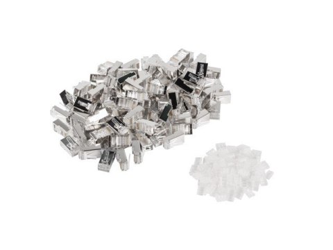 Wtyk sieciowy RJ45 8P8C kat.6 FTP (100szt) z prowadnic do linki i do drutu Lanberg
