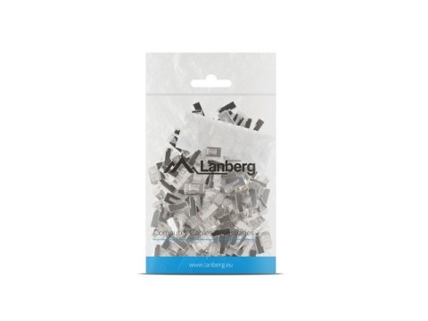 Wtyk sieciowy RJ45 8P8C kat.6 FTP (100szt) z prowadnic do linki i do drutu Lanberg