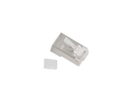 Wtyk sieciowy RJ45 8P8C kat.6 FTP (100szt) z prowadnic do linki i do drutu Lanberg