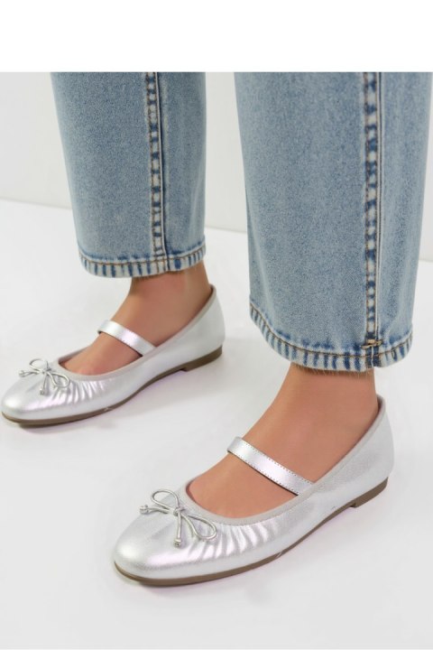 Damskie Baleriny ELVINA ? SILVER - Inello Damskie Baleriny ELVINA ? SILVER - Inello