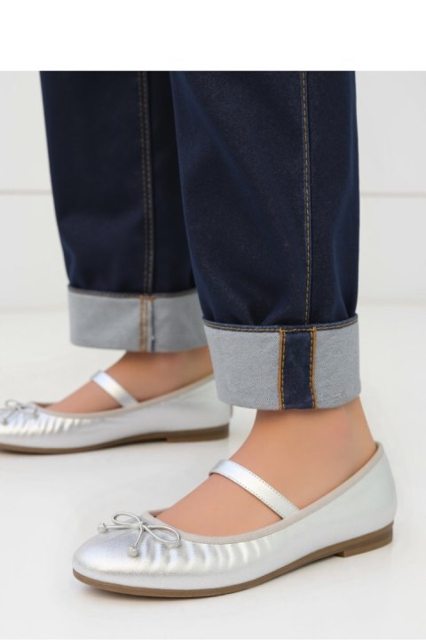 Damskie Baleriny ELVINA ? SILVER - Inello Damskie Baleriny ELVINA ? SILVER - Inello