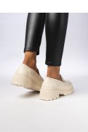 Damskie Mokasyny ? Kremowe MILANO BEIGE - Inello