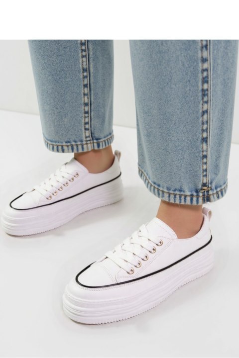 Damskie Sneakersy PLATFORMIA ? White - Inello Damskie Sneakersy PLATFORMIA ? White - Inello