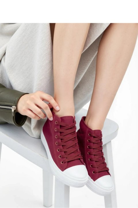 Damskie Trampki LIVIO WINE RED - Inello Damskie Trampki LIVIO WINE RED - Inello