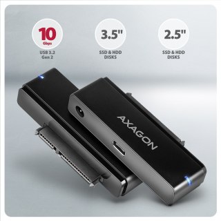 ADSA-FPX Adapter USB-C 10Gbps SATA 6G 2.5/3.5 cala SSD/HDD FASTPORT X, w tym zasilacz, 60cm USB-C/USB-A kabel