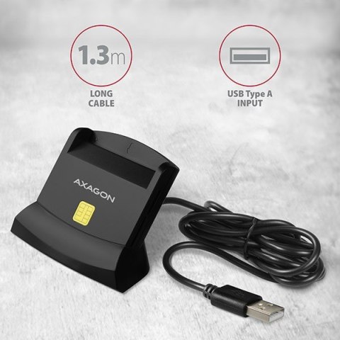 CRE-SM2 Czytnik kart identyfikacyjnych & SD/microSD/SIM USB AXAGON
