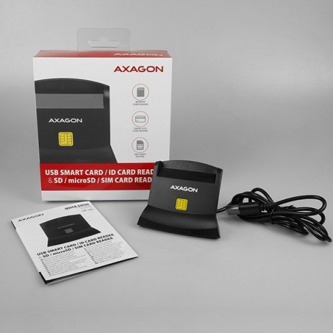 CRE-SM2 Czytnik kart identyfikacyjnych & SD/microSD/SIM USB AXAGON