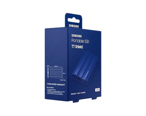 Dysk SSD T7 Shield 2TB USB 3.2, niebieski Samsung