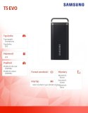 Dysk zewnętrzny SSD Portable T5 EVO 2TB USB3.2 GEN.1 czarny Samsung