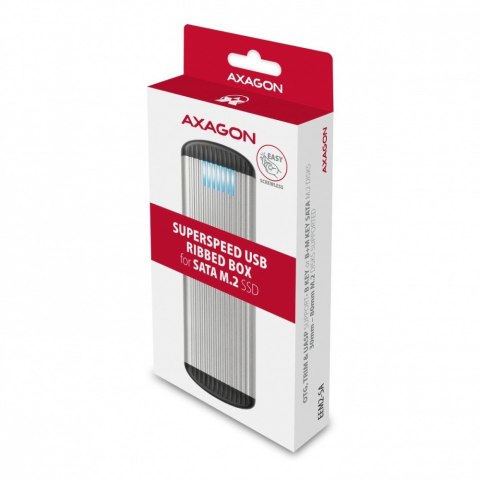 EEM2-SA Obudowa zewnętrzna aluminiowa bezśrubowa USB 3.2 GEN 1 M.2 SATA SSD AXAGON