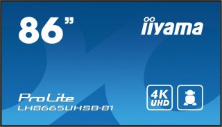 Monitor 86 cali LH8665UHSB-B1, 24/7, IPS, ANDROID 11, 4K, 800cd, iiSignage2, SDM, 2x HDMI, DP, 2x USB,2x 10W, RJ45, WiFi, 4/32GB IIYAMA