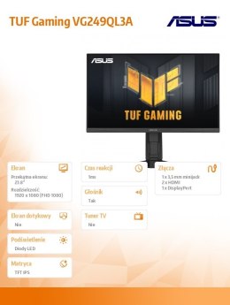 Monitor TUF Gaming 23.8 cala VG249QL3A IPS 180Hz G-SYNC Asus