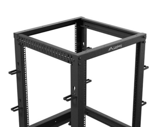 Open rack 19'' 15U 600x600-1100 regulowany czarny Lanberg