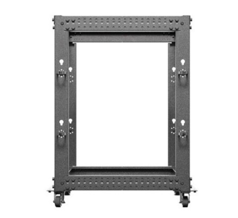 Open rack 19'' 15U 600x600-1100 regulowany czarny Lanberg