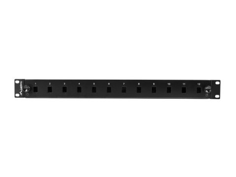 Przełącznica światłowodowa 12XSC simplex/12XLC duplex rack 19 1U czarna + akcesoria Lanberg