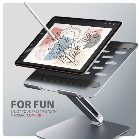 STND-LQ Podstawa do laptopów aluminiowa 10-16" cali, regulowane kąty nachylenia AXAGON