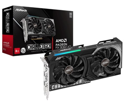 Karta graficzna RX 9060 XT CHALLENGER 8GB GDDR6 128bit 2DP/HDMI ASRock Karta graficzna RX 9060 XT CHALLENGER 8GB GDDR6 128bit 2DP/HDMI ASRock
