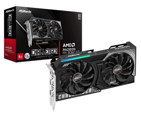 Karta graficzna RX 9060 XT CHALLENGER 8GB GDDR6 128bit 2DP/HDMI ASRock Karta graficzna RX 9060 XT CHALLENGER 8GB GDDR6 128bit 2DP/HDMI ASRock