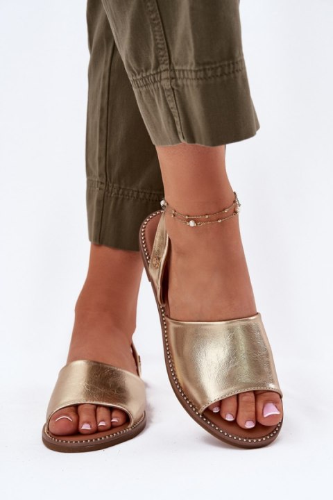 Sandały Model Dereka 25SD35-8783 Gold - Step in style Sandały Model Dereka 25SD35-8783 Gold - Step in style