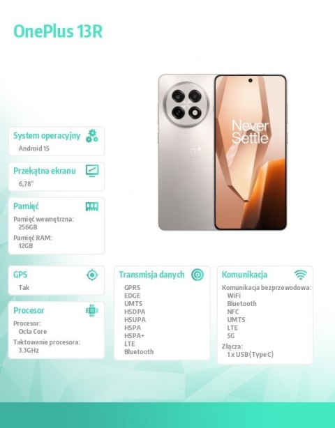 Smartfon 13R 5G 12/256GB CPH2645 beżowy OnePlus