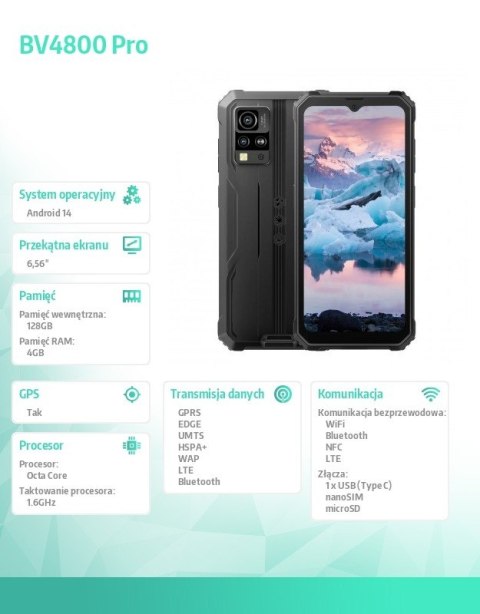 Smartfon BV4800 Pro 4/128GB czarny Blackview