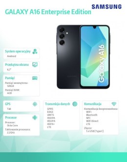 Smartfon GALAXY A16 LTE 4/128 GB Czarny Enterprise Edition Samsung