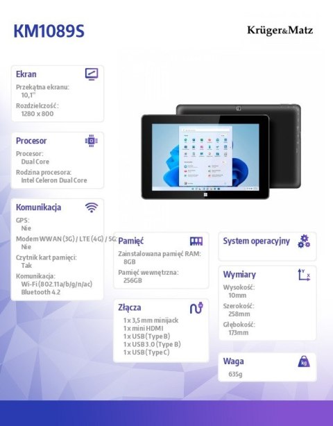 Tablet 2in1 Kruger & Matz EAGLE 1089S Kruger & Matz