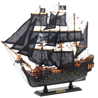 LEAN Toys Model Kolekcjonerski Dekoracyjny Statek Żaglowiec Czarna Perła 49x43cm