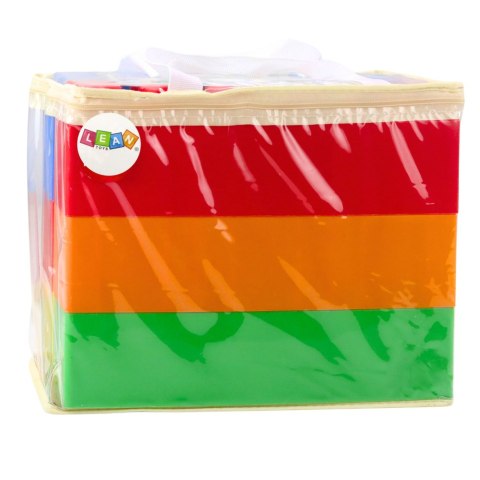 LEAN Toys Zestaw Duże Klocki Konstrukcyjne W Torbie Kolorowe 28,5x9x9 cm 6el.