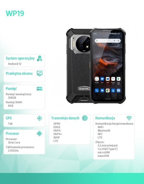 Smartfon WP19 8/256GB czarny