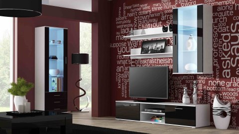 Witryna SOHO S1 biały/ czarny połysk Witryna SOHO S1 biały/ czarny połysk