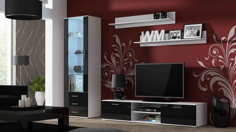 Witryna SOHO S1 biały/ czarny połysk Witryna SOHO S1 biały/ czarny połysk