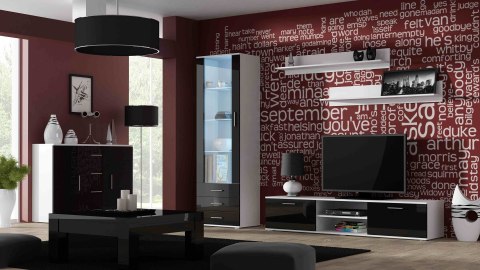 Witryna SOHO S1 biały/ czarny połysk Witryna SOHO S1 biały/ czarny połysk