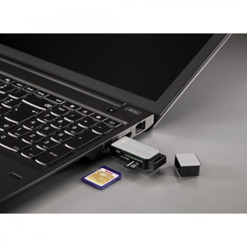 Czytnik kart SD/microSD USB 3.0 srebrny Hama