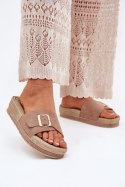 Sandał Klapki Model Selira LOLO27 Dark Beige - Step in style
