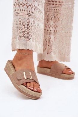 Sandał Klapki Model Selira LOLO27 Dark Beige - Step in style