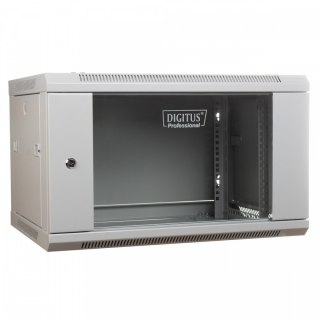 Szafa wisząca jednosekcyjna 19" 6U 368/600/450mm, drzwi szklane, szara (RAL 7035) Digitus