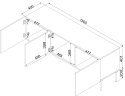 Szafka RTV ISLA 150,5x40x60 kaszmir mat