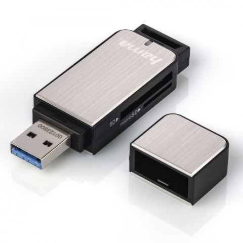 Czytnik kart SD/microSD USB 3.0 srebrny Hama