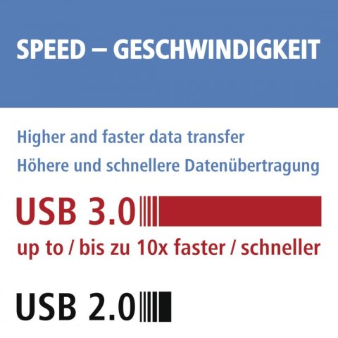 Czytnik kart SD/microSD USB 3.0 srebrny Hama