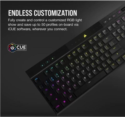 Klawiatura K100 RGB Air Wireless Ultra Thin Cherry MX Corsair Klawiatura K100 RGB Air Wireless Ultra Thin Cherry MX Corsair