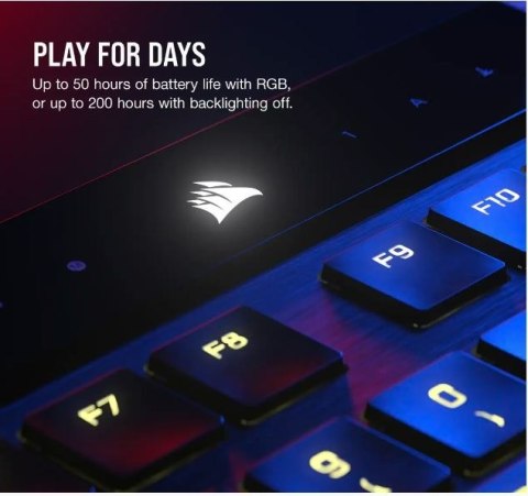 Klawiatura K100 RGB Air Wireless Ultra Thin Cherry MX Corsair Klawiatura K100 RGB Air Wireless Ultra Thin Cherry MX Corsair