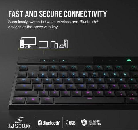 Klawiatura K100 RGB Air Wireless Ultra Thin Cherry MX Corsair Klawiatura K100 RGB Air Wireless Ultra Thin Cherry MX Corsair